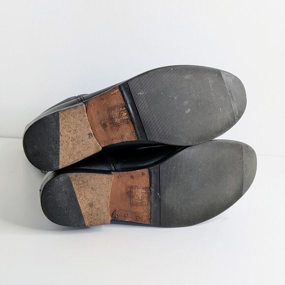 Frye Melissa Button Boots 7.5 Black Leather Tall Riding Knee High Equestrian - Picture 12 of 16